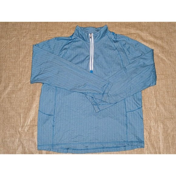 Tommy Bahama Other - Tommy Bahama Pullover Men L ISLANDZONE SUPIMA Cotton Long Sleeve 1/4 Zip Blue